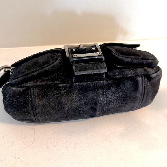 PRADA TESSUTO  AUTHENTIC BLACK SUEDE BUCKLE BAG RARE - Picture 7 of 17
